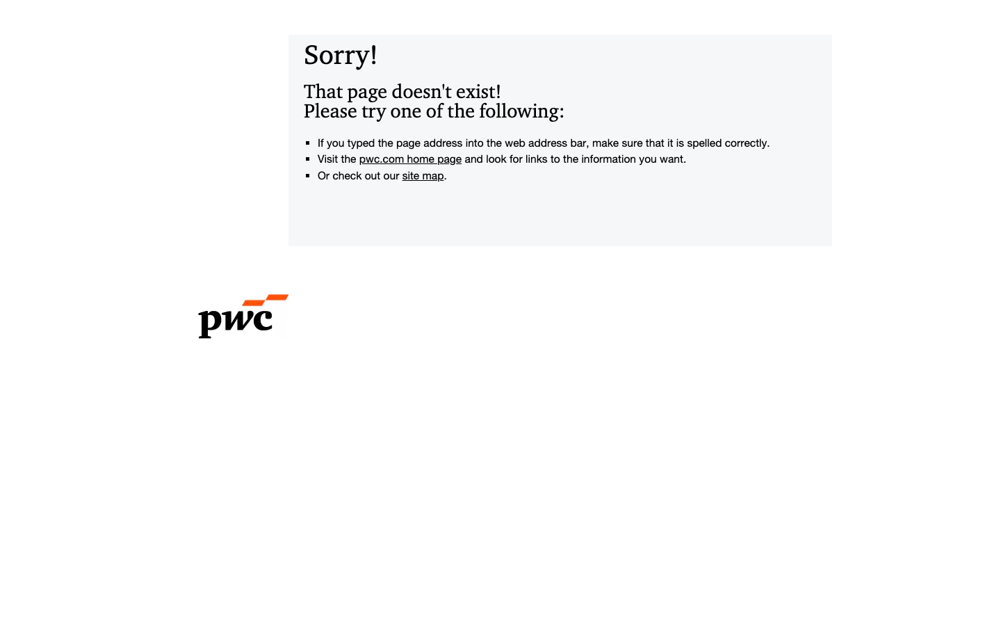 PwC data and analytics consulting services page
